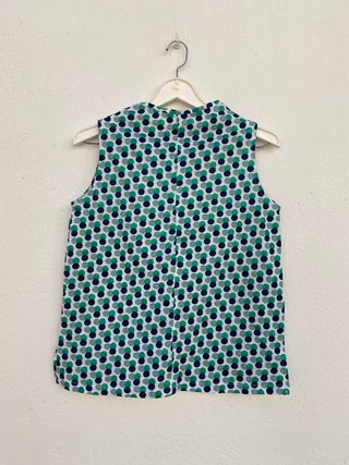 Top Lunares Sin Mangas Brillo Sfera