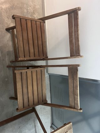 Mesa y 2 Sillas Madera Terraza