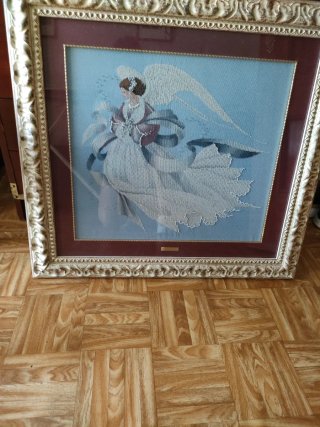 Cuadro Punto de Cruz Ángel