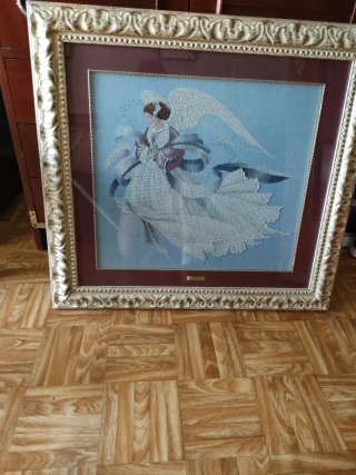 Cuadro Punto de Cruz Ángel