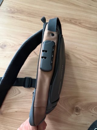 Bandolera Cartera Marrón y Gris