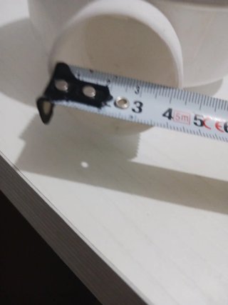 Válvula plato ducha blanca