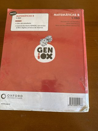 Matemáticas B 4 ESO : Geniox