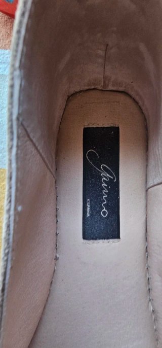 Bailarinas Beige/Rojo Talla 39