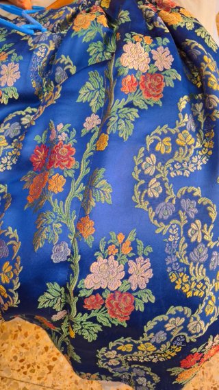 Vestido Fallera Azul con Flores