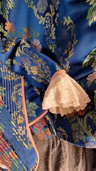 Vestido Fallera Azul con Flores