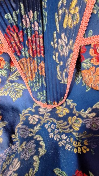 Vestido Fallera Azul con Flores