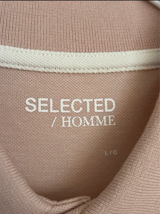 Polo Selected Homme Rosa Pastel Talla L nuevo