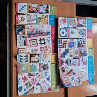 Revistas de patchwork con  telas a 4 € cada revist
