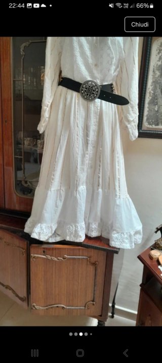 Vestito estivo 100% cotone bianco