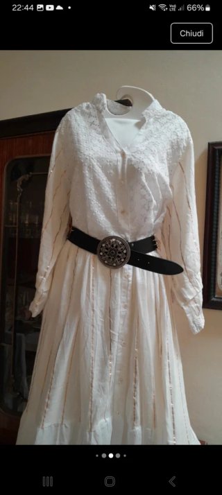 Vestito estivo 100% cotone bianco