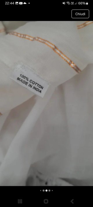 Vestito estivo 100% cotone bianco
