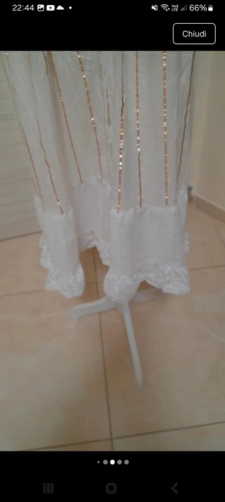 Vestito estivo 100% cotone bianco