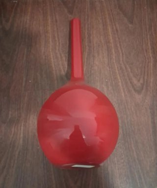 Jarrón moderno rojo de cristal