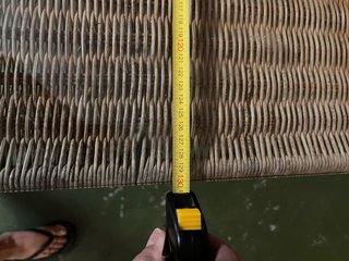 Mesa forja y mimbre con 2 sillas