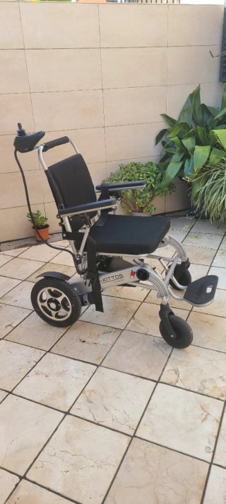 Silla de ruedas eléctrica aluminio plegable