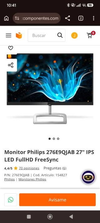 Monitor Philips Negro