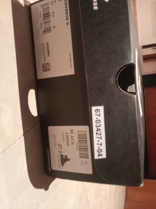 Zapatillas Converse Negras Piel Talla 37.5