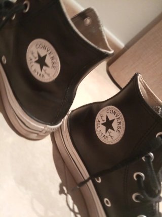Zapatillas Converse Negras Piel Talla 37.5