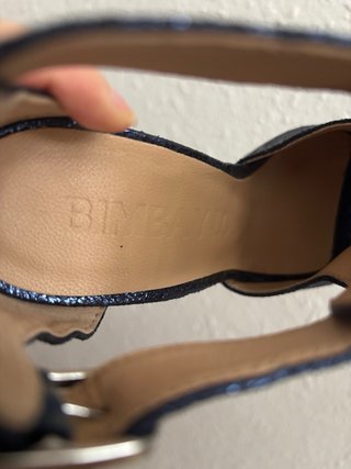 Sandalias Bimba y Lola tacón fiesta azul