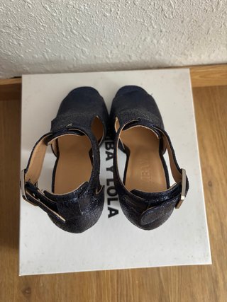Sandalias Bimba y Lola tacón fiesta azul