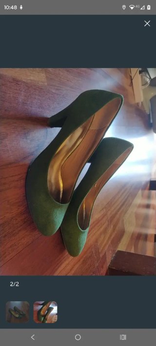 Zapatos de tacón verdes mujer talla 38