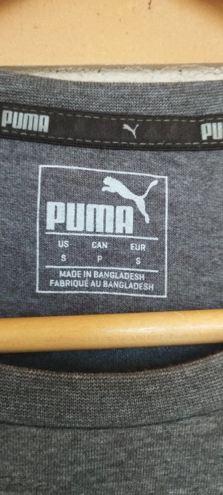 Camiseta Puma Gris Manga Corta