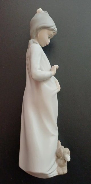 Figura porcelana mate Zaphir.Lladró Niña con perro