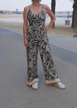 Mono Zara estampado hojas
