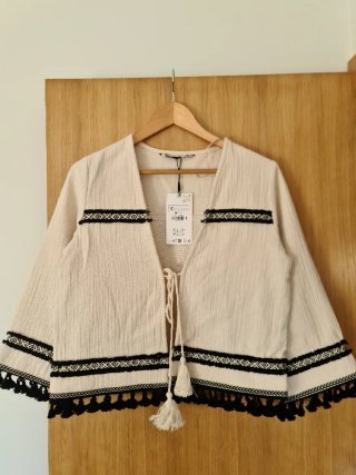 Chaqueta Zara Talla Única Flecos
