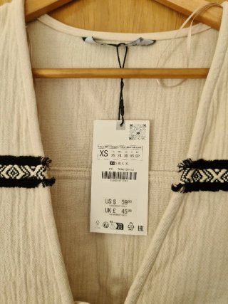Chaqueta Zara Talla Única Flecos