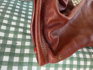 Stivali alti in pelle marrone Yves Saint Laurent