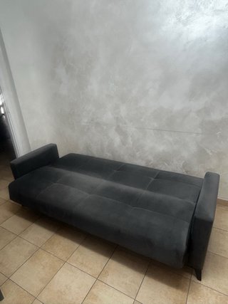 Divano 3 posti con contenitore grigio