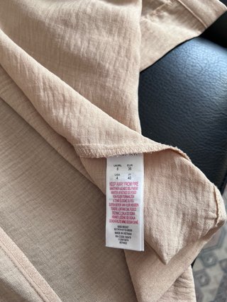 Blusa Guayabera Beige Talla Única Primark