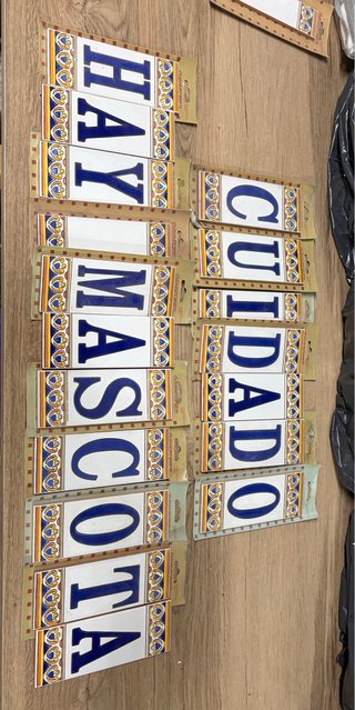 Letras Cerámica Gayafores 21x7.5 cm