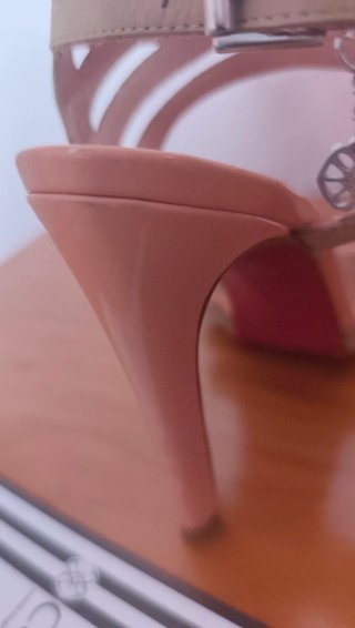 Sandalias Couplé Piel Beige y Rosa