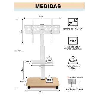 Soporte TV 32-70 Blanco