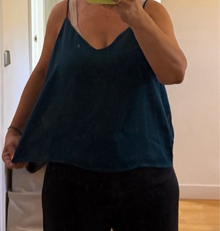 Blusa  y top fiesta Bimano manga larga lazo