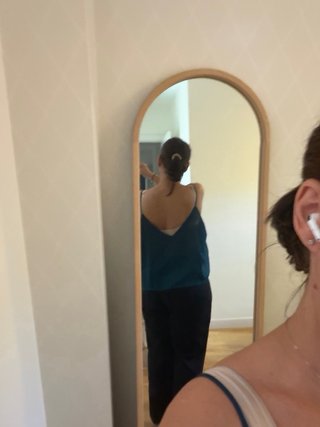 Blusa  y top fiesta Bimano manga larga lazo