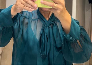 Blusa  y top fiesta Bimano manga larga lazo