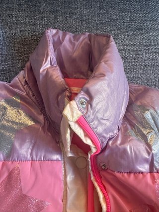 Abrigo niña Billieblush rosa y beige