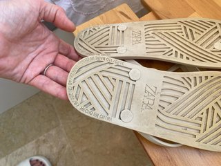 Chanclas Zara Beige Talla 39