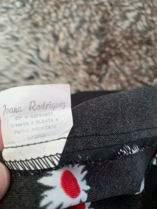 Pantalone  negros Juana Rodriguez estampado flores