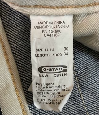 Bermuda vaquera de hombre de G-Star Raw (W30)