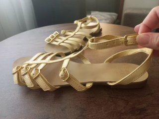 Sandalias romanas amarillas n37 como nuevas