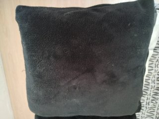 2 Fundas de cojín negras de forro polar