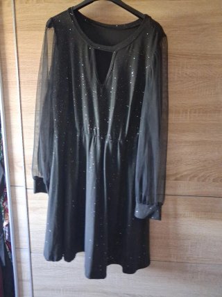 Vestido negro con brillos