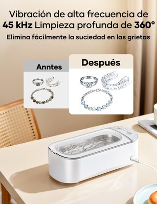 Limpiador ultrasónico para relojes, gafas y joyas