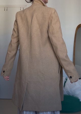 Chaqueta larga marrón crema S