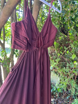 Vestido largo marrón